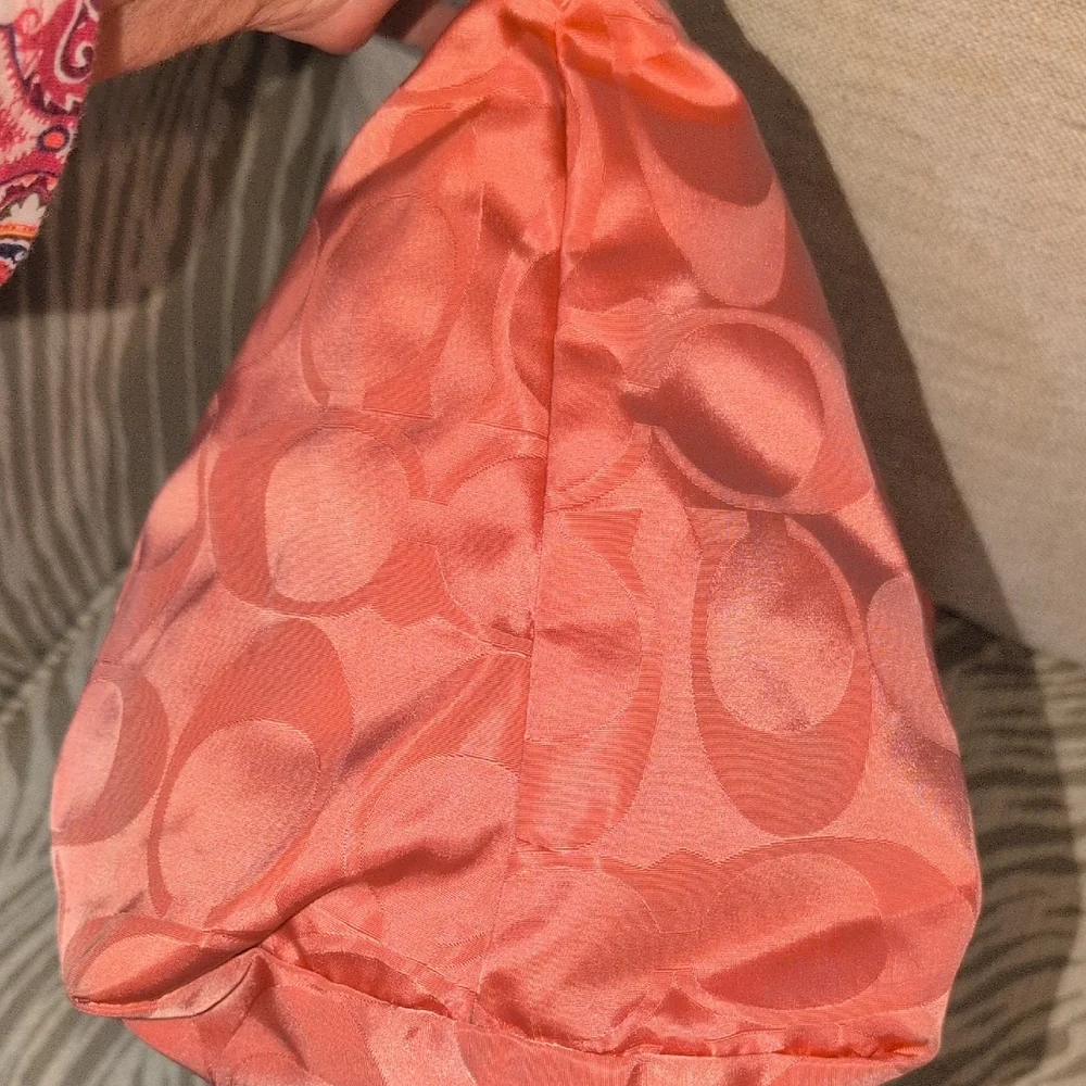 Coach Getaway Nylon Sig Packable Weekender Tote - Coral Pink - Picture 8 of 16